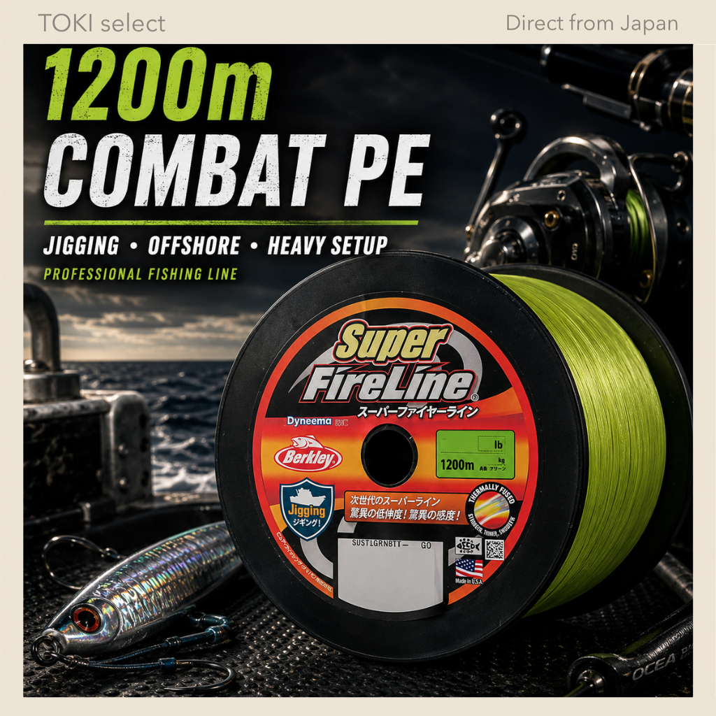 Berkley Super FireLine PE Line 1200m Green 0.5-4.0 Gou Jigging Line