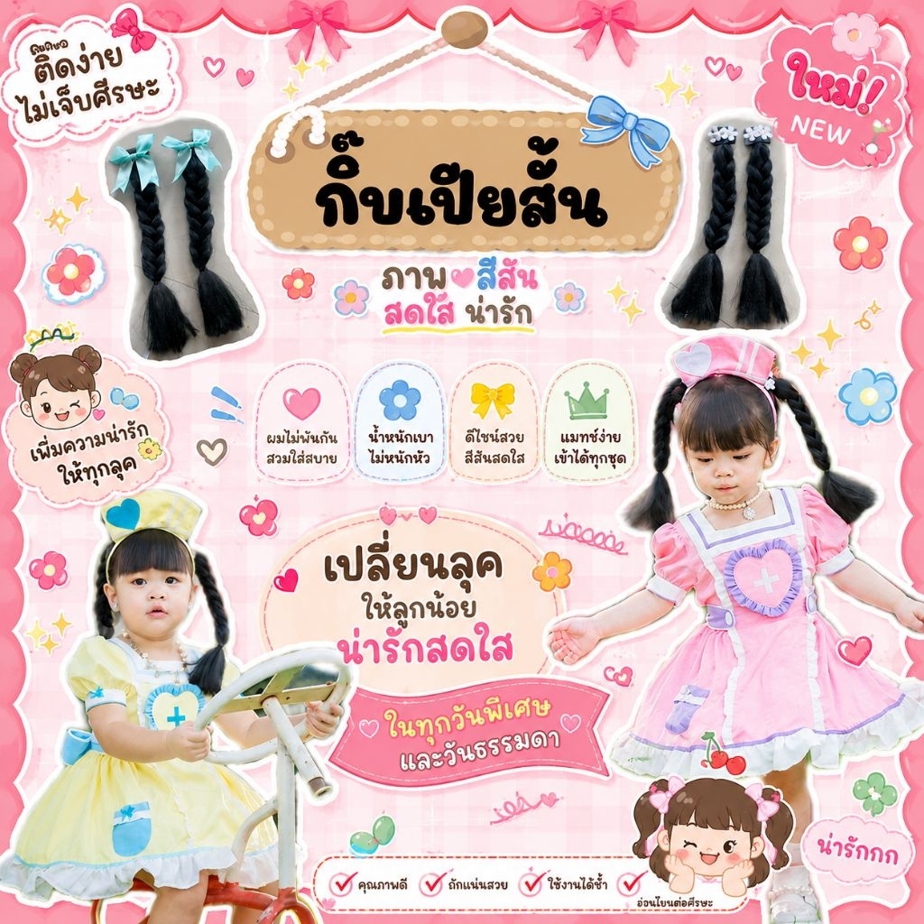 กิ๊บเปียสั้น(ราคาคู่ละ)