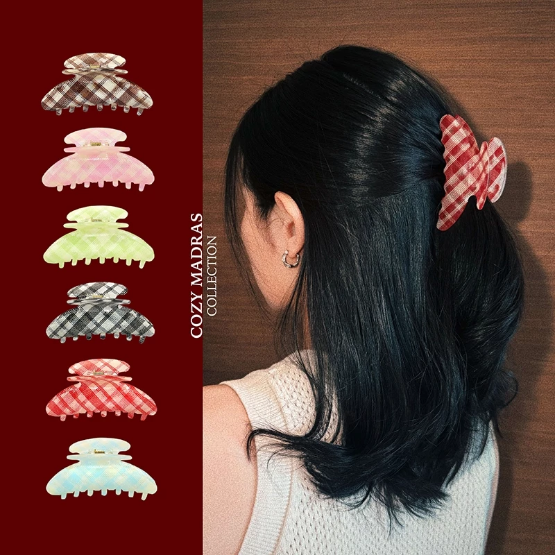 GIMMIC THE G กิ๊บหนีบผม ที่หนีบผม HAIR CLAW CLIP รุ่น COZY MADRAS