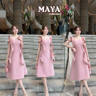 เดรสสั้นไปงาน ชุดไปงาน s-3xlผ้าอัดกาวอยู่ทรงสวย MAYA ดูแพง G153 สะโพกฟรี