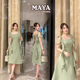 เดรสสั้นไปงาน ชุดไปงาน s-3xlผ้าอัดกาวอยู่ทรงสวย MAYA ดูแพง G153 สะโพกฟรี