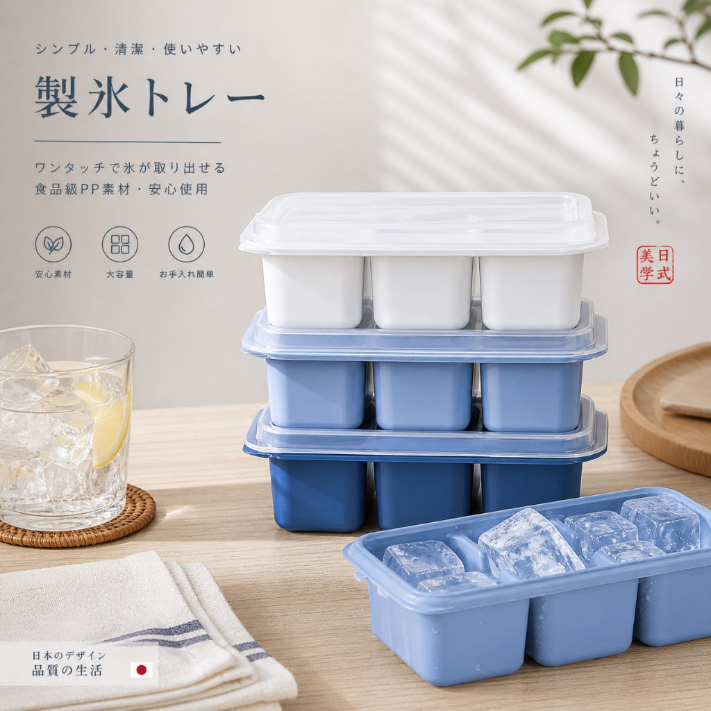 Allsking แม่พิมพ์น้ำแข็งก้อน 6 ช่องพร้อมฝาปิด ประหยัดพื้นที่ วางซ้อนได้ ถาดนํ้าเเข็งมินิ ซิลิโคนเกรดอาหาร ไม่เป็นอันตราย