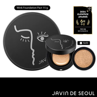 JAVIN DE SEOUL -(Cushion + Refill ) Wink Foundation Pact (7 shades) SPF50 PA++ (15g)