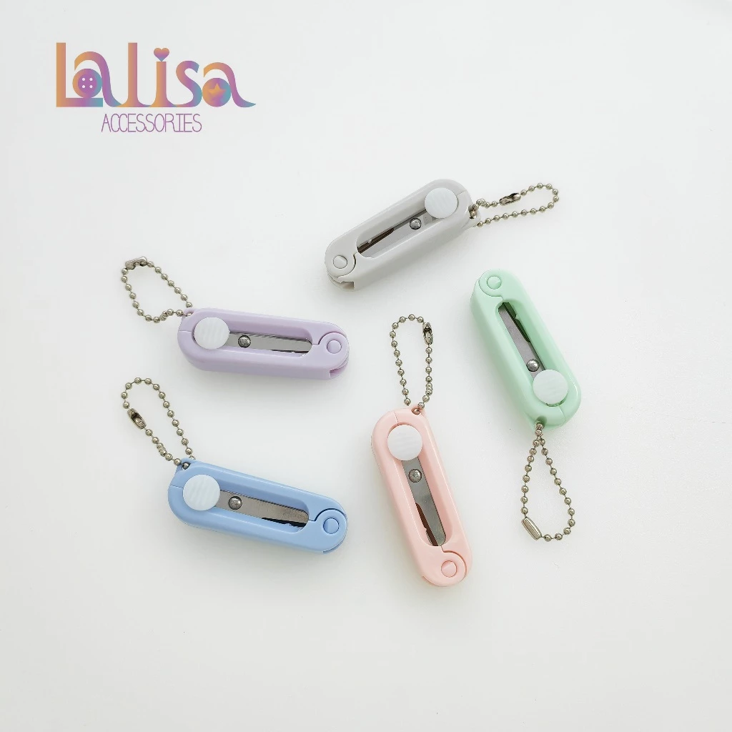 กรรไกรพับจิ๋วพกพา พร้อมพวงกุญแจ Mini scissors JHS004