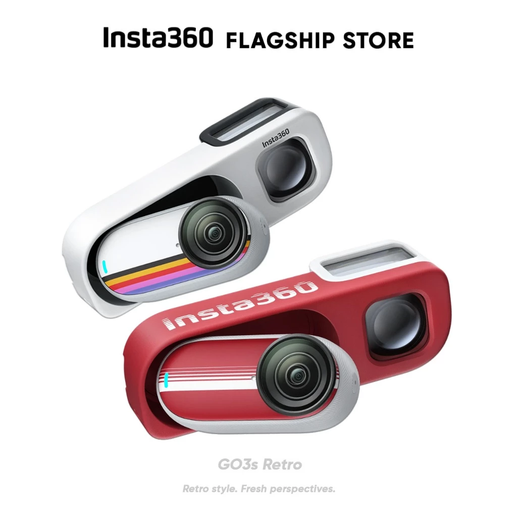 Insta360 GO3S Retro style กล้องแอคชั่น รองรับ วิดีโอ 4K เหมาะถ่ายมุม FOV Tiny Action Pocket Camera