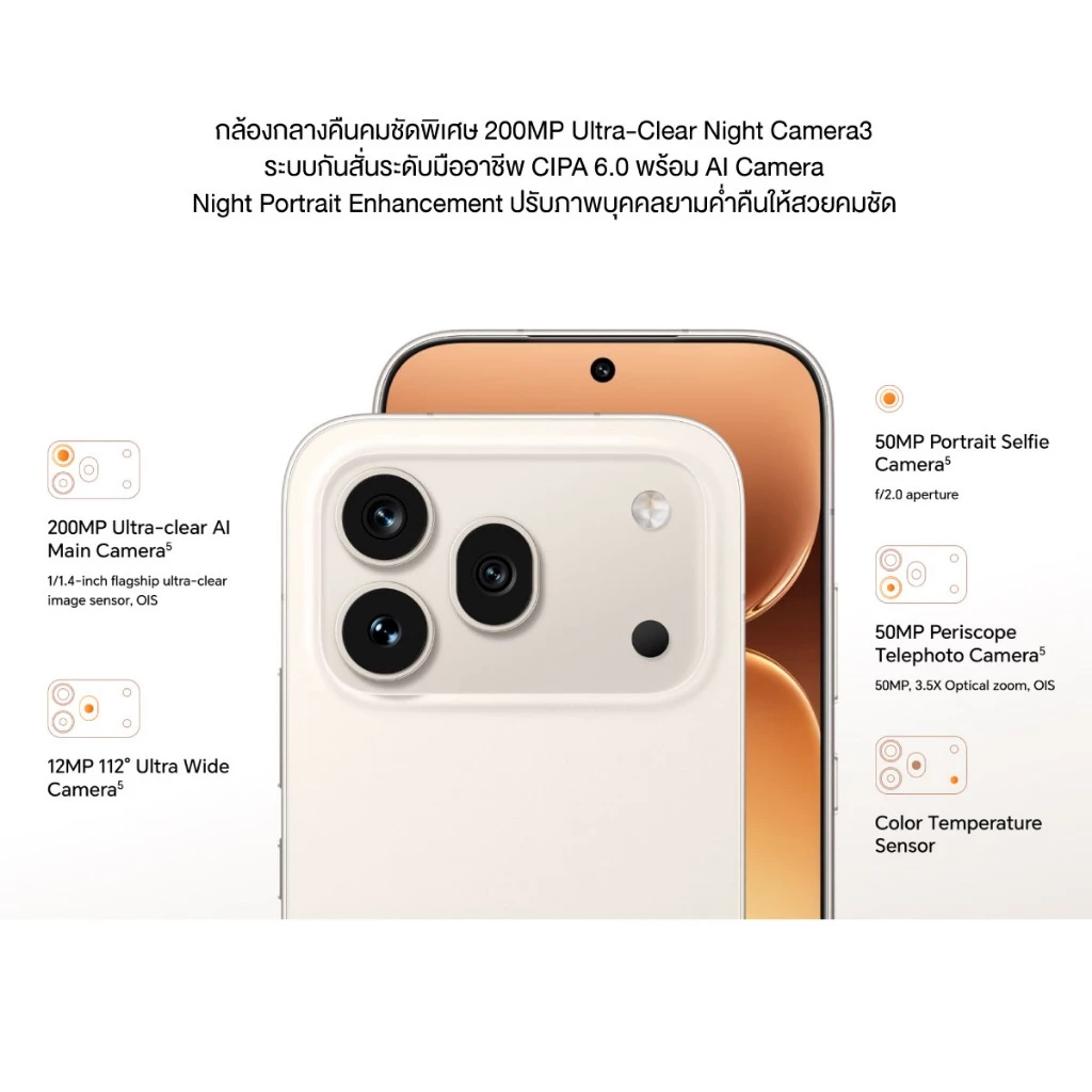 (New) HONOR 600 Pro (12+512GB) โทรศัพท์มือถือ | กล้อง 200MP | ชิปเซ็ต Snapdragon 8 Elite | ชาร์จไว 80W | แบตอึด 7000mAh thumbnail 7