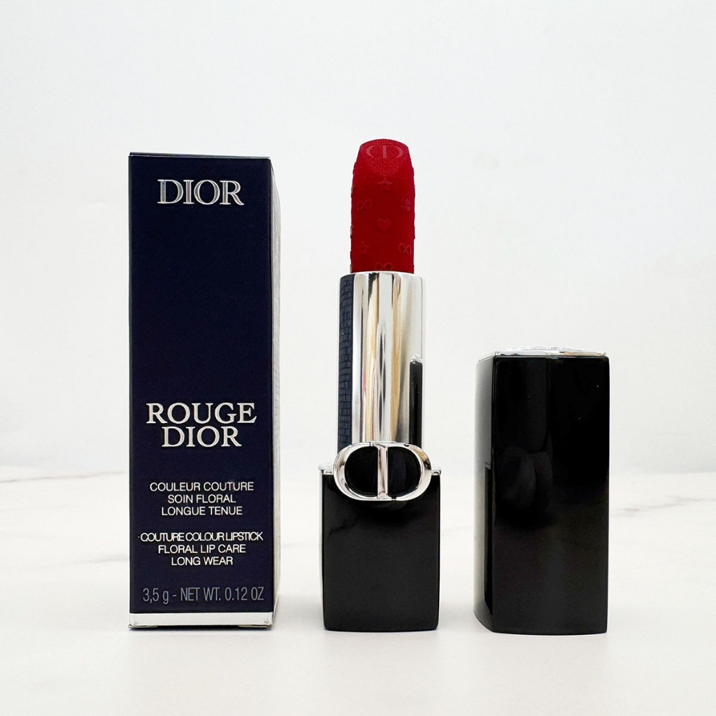 แท้🚚จัดส่งภายในวันเดียวกัน Dior Rouge Lipstick Velvet 3.5g สัมผัสเบาสบาย สีสดชัด เข้มข้น ให้ลุคสวยหรู #100 #217 #772