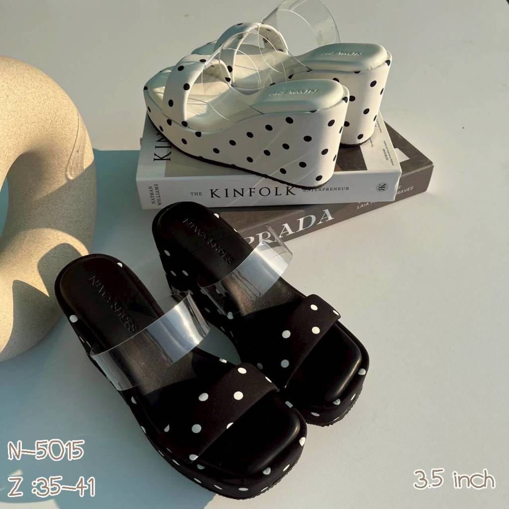 NIWA SHOES รองเท้าแฟชั่น รองเท้าเสริมส้น รุ่น N-5015