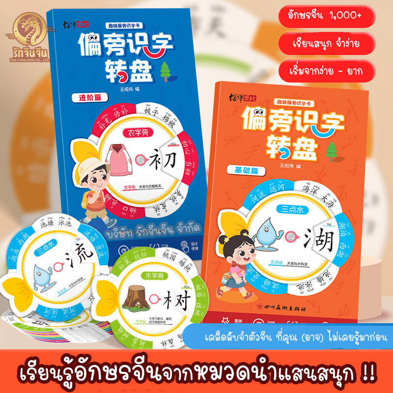 (40 หมวด) วงล้อหมวดนำอักษรจีน เกมภาษาจีน สื่อการสอนภาษาจีน หมวดนำ อักษรข้าง