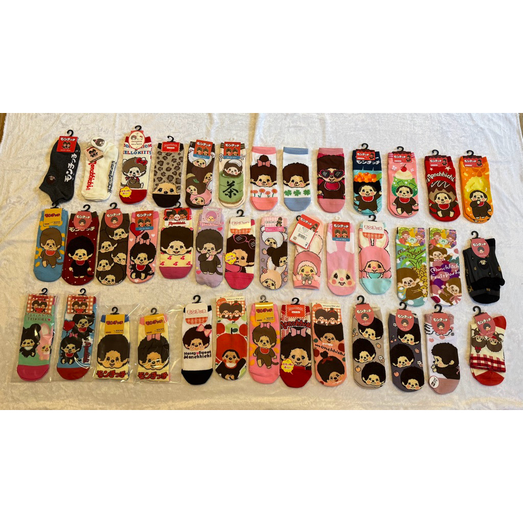 พร้อมส่ง! รวมถุงเท้าม่อนชิชิ sekiguchi แท้จากญี่ปุ่น size 23-25 cm  มีมากกว่า 30 แบบค่ะ