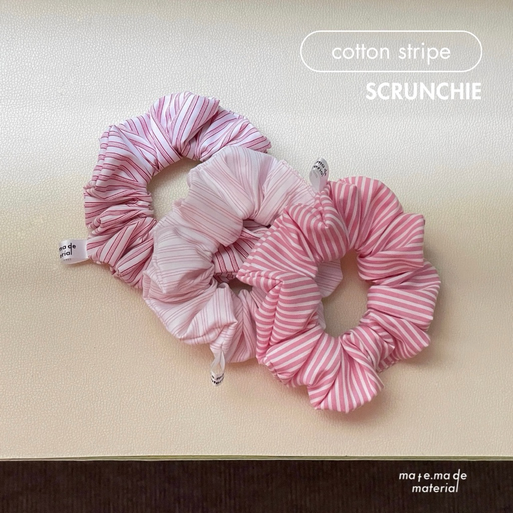 mate.made.material | Cotton Stripe Scrunchies ยางรัดผม