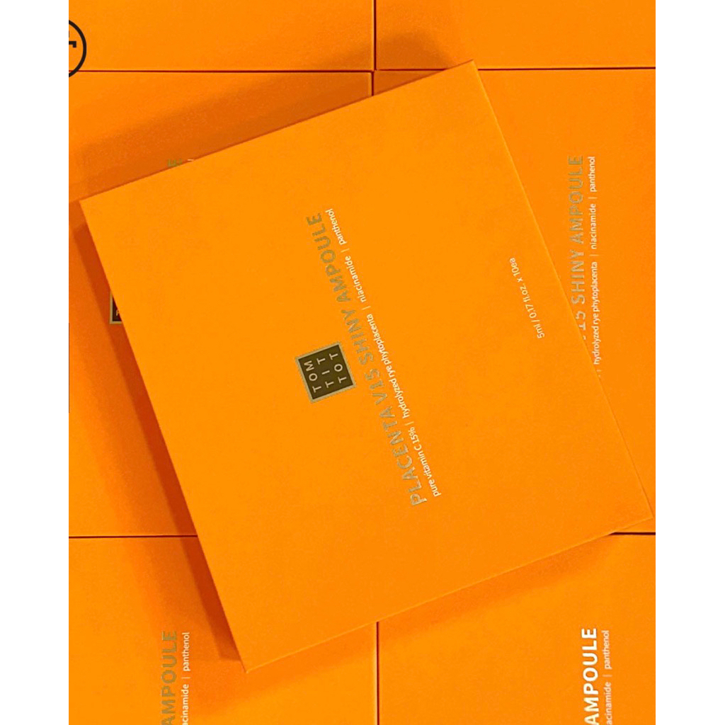 Tom Tit Tot Placenta V15 Shiny Ampoule ขาว หน้า เงา ฉ่ำ ด้วยวิตามินเข้มข้น นิยมในคลินิกความงามระดับไฮเอน👍🏻🥰แบ่งขาย 1 ขวด