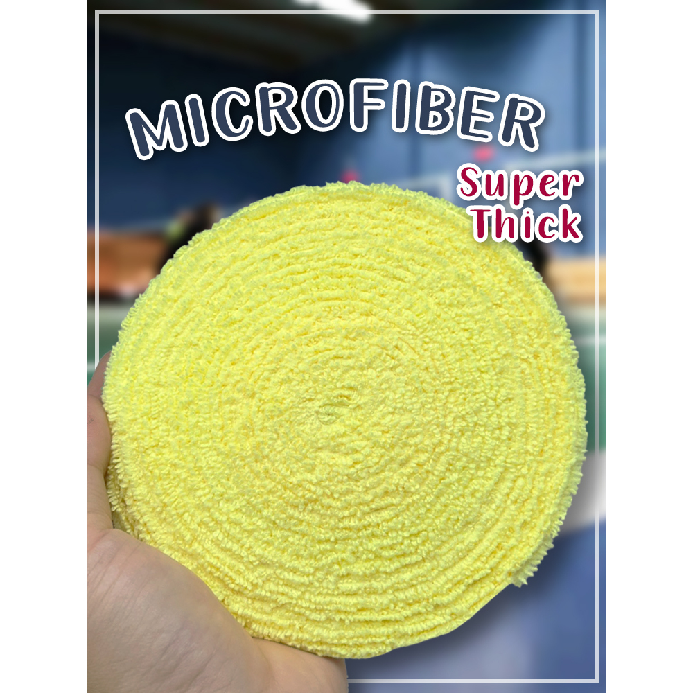 [M44] กริปผ้า Microfiber หนามาก 5 มม. กริปพันด้ามไม้แบด ผ้านุ่ม ไม่ขุย จับกระชับมือ ซับเหงื่อ