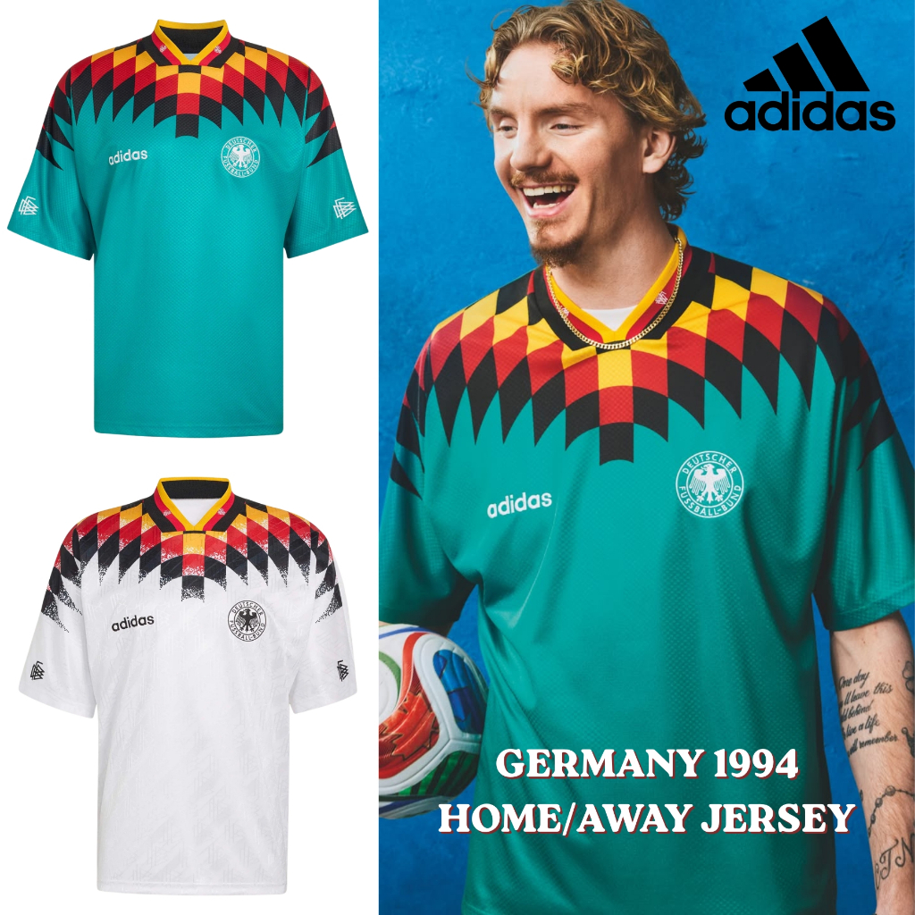 (ของแท้ 100%) Adidas Germany 1994 Home/Away Jersey เสื้อฟุตบอล