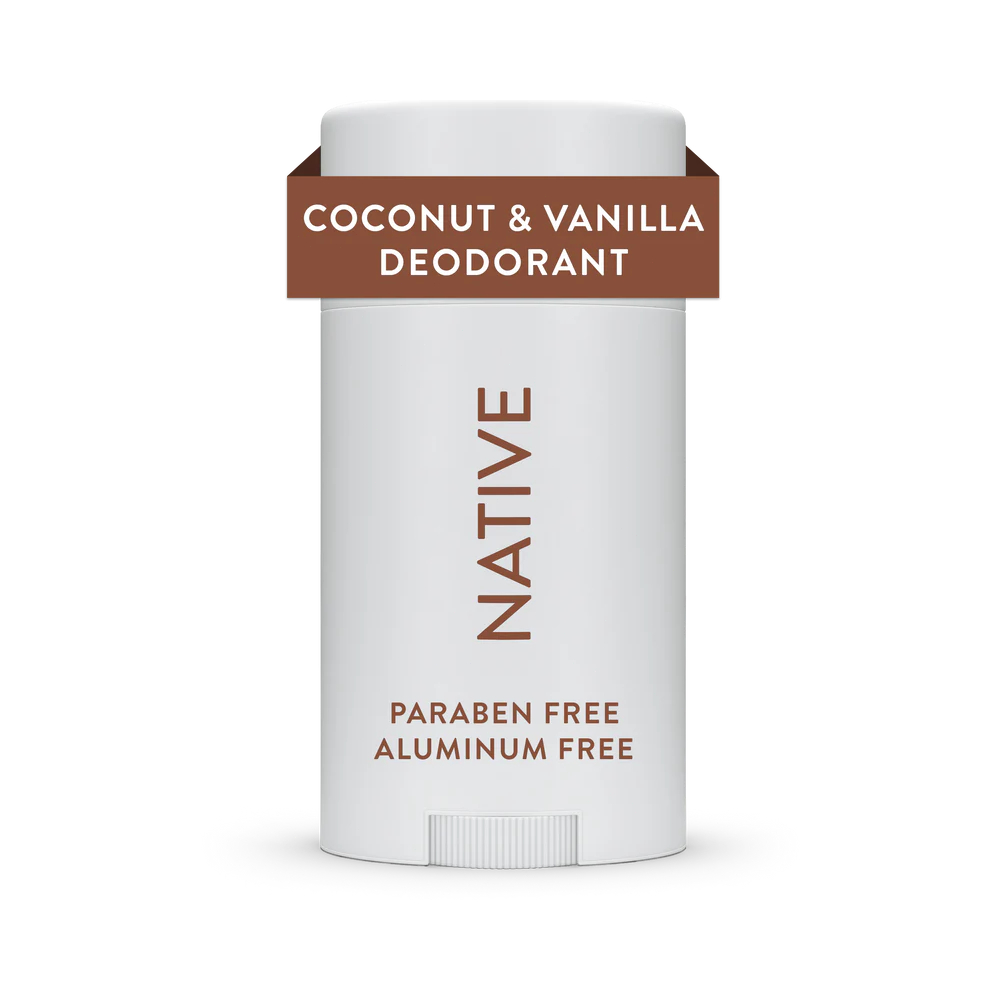 ผลิตภัณฑ์ระงับกลิ่นกายแบบแท่ง Native สำหรับผู้หญิงและผู้ชาย กลิ่นมะพร้าวและวานิลลาปราศจากอะลูมิเนียม
