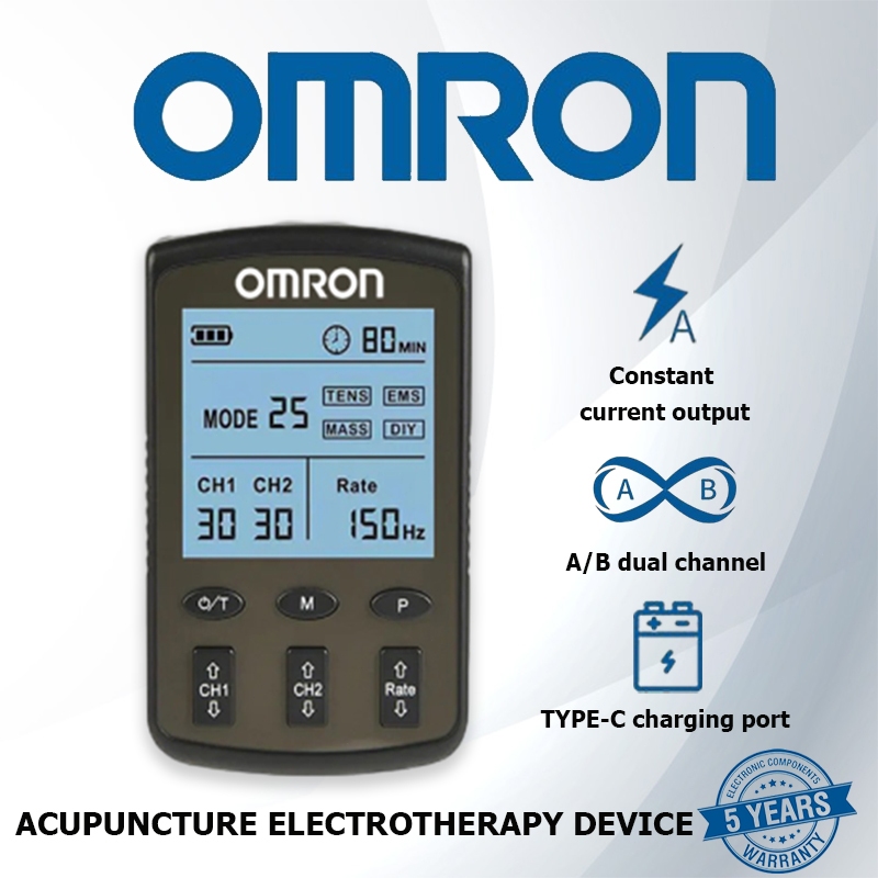 OMRON Acupuncture and electrotherapy device Tens Unit เครื่องกระตุ้นกล้ามเนื้อ - Dual Channel Electronic Pulse Massage