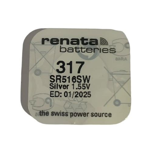 ถ่านกระดุม Renata 317,SR516SW  ของแท้ 1.55V  แบ่งจำหน่าย 1เม็ด,5เม็ด
