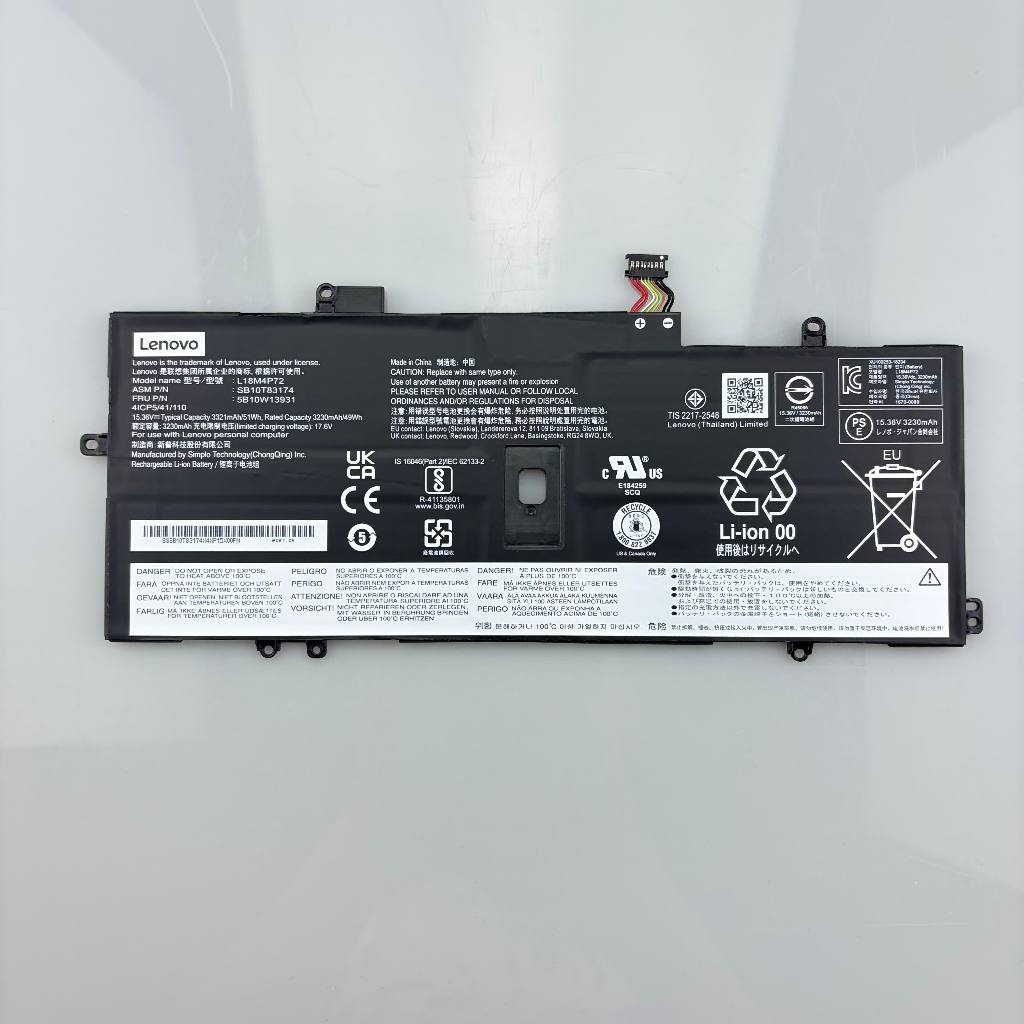 📢Lenovo L18C4P71 / L18M4P72 แบตเตอรี่ ThinkPad X1 Carbon 2019 2020 7th/Gen 8 TP00109A TP00109B