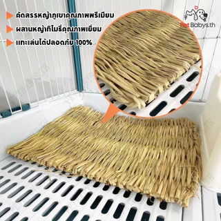 🌿🐰ที่นอนหญ้าแห้ง เสื่อหญ้า รองพื้นกรง ของเล่นลับฟัน หญ้าธรรมชาติ ปลอดสารเคมี สำหรับกระต่าย หนูตะเภา