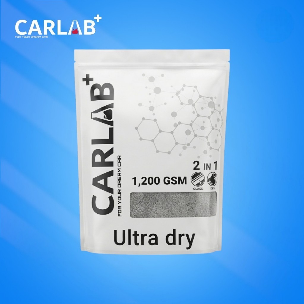 ผ้าเช็ดรถพรีเมี่ยม CARLAB ผ้าไมโครไฟเบอร์หนาพิเศษ ผ้าเช็ดรถ ซับน้ำดี ไม่เป็นรอย ไม่ทิ้งคราบ