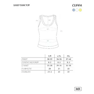 CUPPA - SAND Tank Top (3 สี) เสื้อกล้ามไหมพรม ทรงพอดีตัว เนื้อผ้าเบา มีเทกซ์เจอร์ ใส่ง่าย ดีเทลป้ายเหล็ก Cuppa สีเงิน