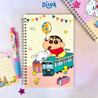 Crayon Shinchan Spiral Notebook สมุดริมลวดชินจัง ขนาด A5 สมุดโน้ตมีเส้น จำนวน 50 แผ่น