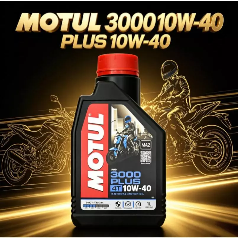 Motul 3000 Plus 4T 10W-40 1L Engine Oil Motorcycle - รูปที่ 1