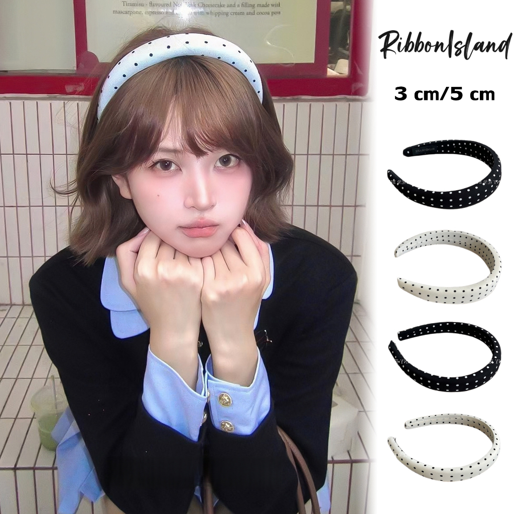 ที่คาดผมฟองน้ำ ที่คาดผมลายจุด เทรนฮิตลายจุดมาใหม่ มีไซต์เล็ก/ใหญ่ พร้อมส่งจากไทย COD
