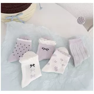 nana*t114*ถุงเทาเด็ก ถุงเทาเด็กผู้หญิง แพ้ค5คู่ พร้อมส่งที่ไทย