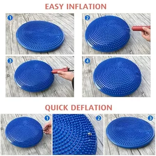 เบาะฝึกการทรงตัวแบบลม (Balance Disc) พร้อมที่สูบลม BalancePad Massage Disk แบบปุ่มหนาม ส่งด่วน