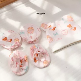 CAPYHANA เสื้อผ้าเด็กทารก New Collection Doll House ชุดผ้าดูด ไร้ซิป กระดุม Doll House