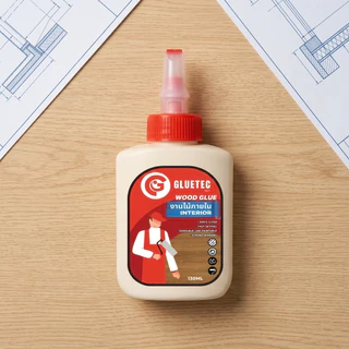 กาวไม้ พรีเมี่ยม Gluetec (แดง) สำหรับงานภายใน เนื้อเนียน ยึดเกาะแน่น โรงงานมาตรฐานส่งออก