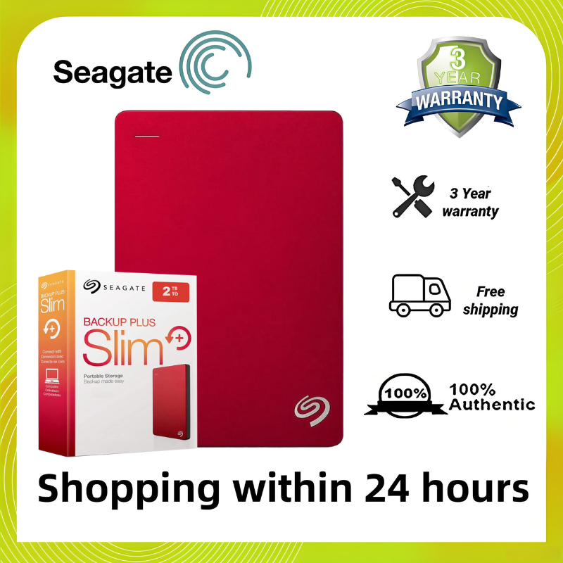 【จัดส่งตลอด 24 】1TB/2TB/4TB Backup Slim red HDD Portable hard drives 2.5'' External Hard Disk USB3.0