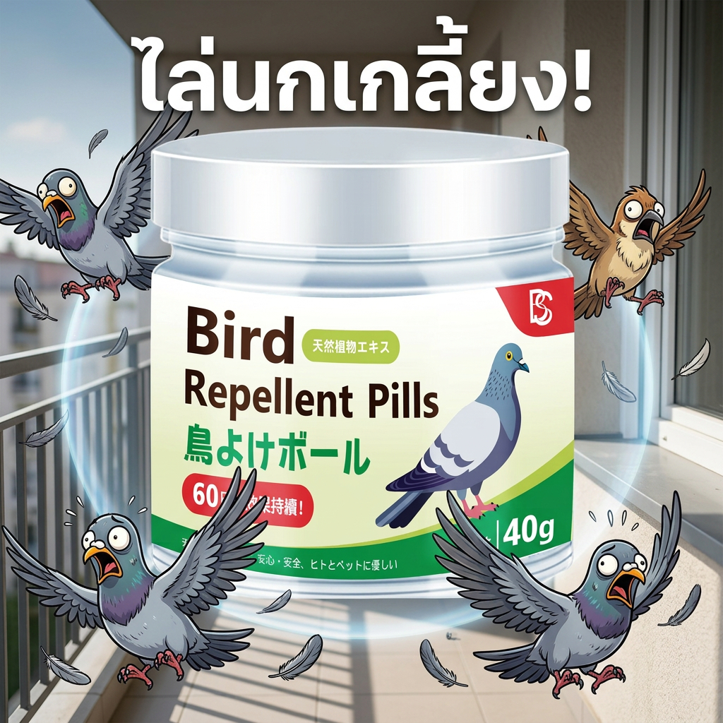 🦜จัดส่งรวดเร็ว🦜 ไล่นก ก้อนไล่นกพิราบ ก้อนไล่นก ขับนกปลอดภัย ไม่มาวุ่นวาย ก้อนไล่นกพิราป