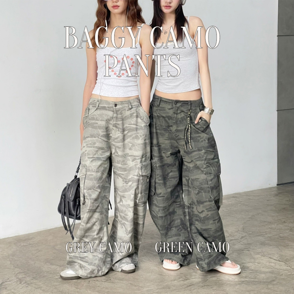 Choosedress A5234 Baggy Camo Pants กางเกงคาร์โก้ลายทหาร