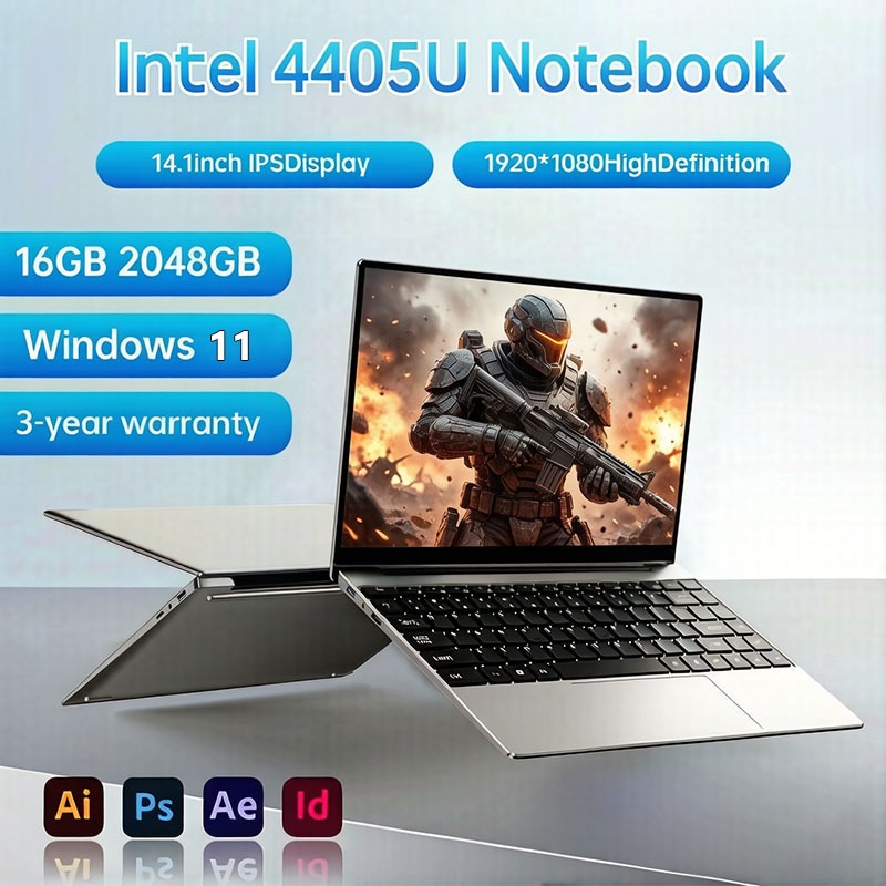 แล็ปท็อปใหม่ 14.1inch/15.6 inch laptop แล็ปท็อป Intel 4405U / i3-6100U notebook Windows 11 Leno brand เกมแล็ปท็อป
