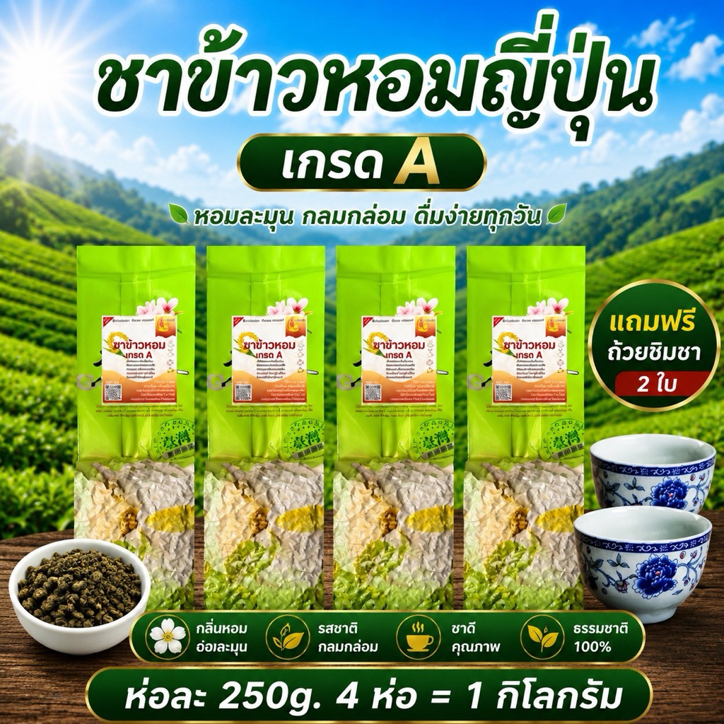ชาข้าวหอมญี่ปุ่น ชาเกรดA | RICE TEA🌾🌱