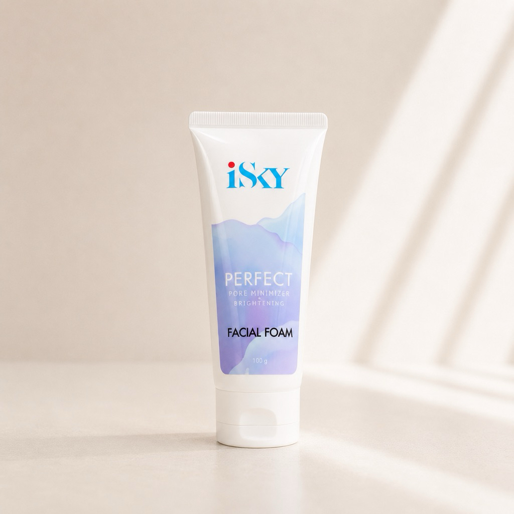 iSKY PERFECT PORE MINIMIZER  BRIGHTENING FACIAL FOAM | โฟมล้างหน้า สูตรอ่อนโยน สำหรับผิวเป็นสิว ผิวแพ้ง่าย 100 g