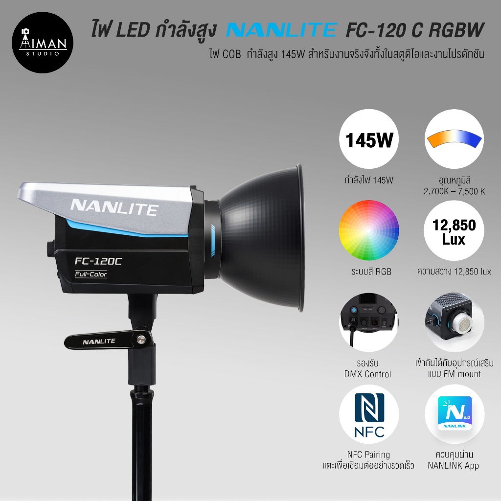 ไฟ LED กำลังสูง FC-120C RGBW
