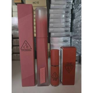 ฉลากไทยหมด12/2028)3CE Velvet Lip Tint 4g #Cashmere Nude / drop glow gel #raw apple /New Nude