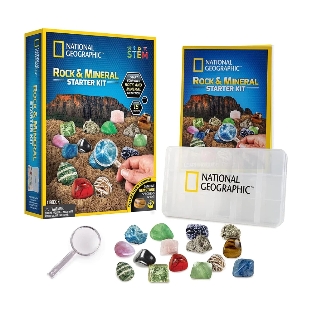 NATIONAL GEOGRAPHIC ROCK AND MINERAL STARTER COLLECTION ชุดสะสมหินและแร่ เรียนรู้วิทยาศาสตร์สำหรับเด็ก