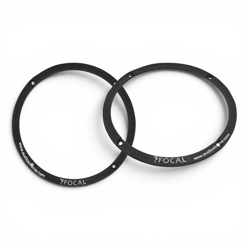 ขอบหน้ากากลำโพง 6.5 นิ้ว Focal (1 คู่) วงแหวนขอบเหล็กพ่นทราย เลเซอร์โลโก้แท้ อะไหล่หน้ากากลำโพง Foca