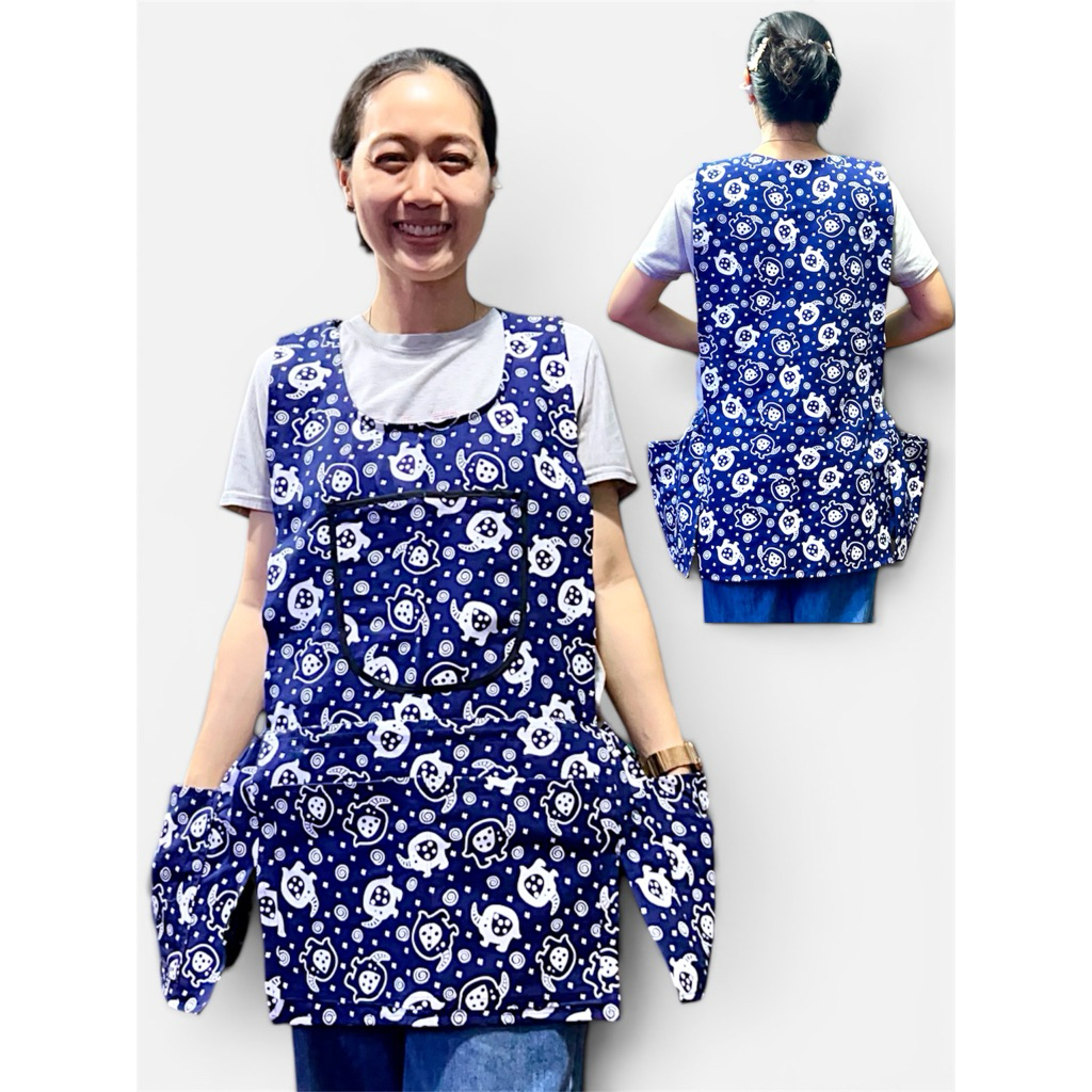 (พร้อมส่ง)ผ้ากันเปื้อน ผ้าเมือง เสื้อกันเปื้อนขายของ แฟชั่น ชุดกันเปื้อน ผ้ากันเปื้อนเสื้อพื้นเมือง ชุดกันเปื้อนผ้าฝ้าย