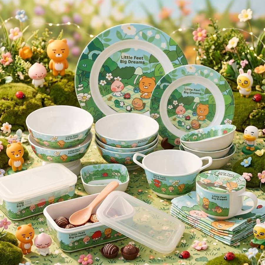 จาน ชามเมลามีน Kakao Friends Little Feet Big Dreams ลิขสิทธิ์แท้ แบรนด์ Superware