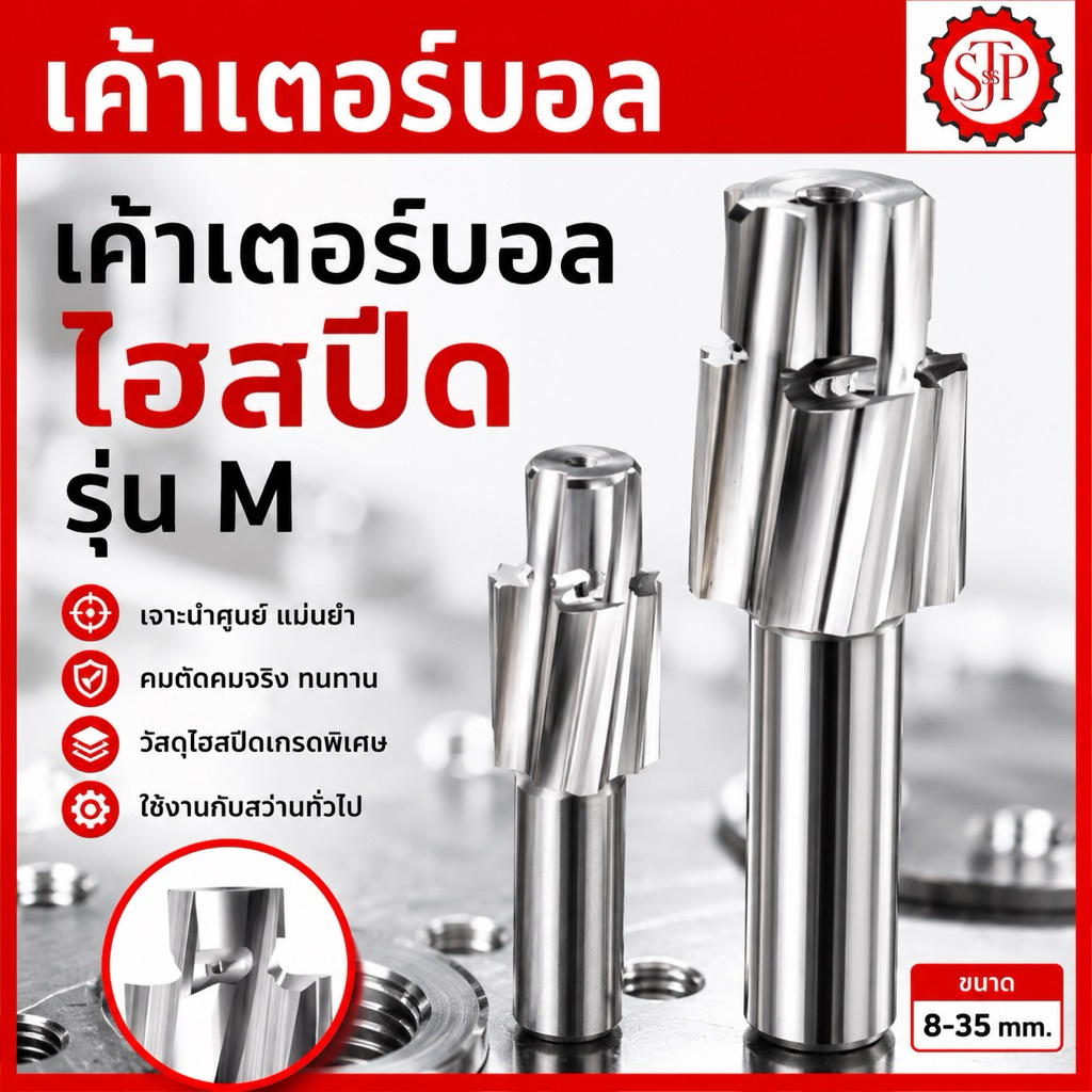 ดอกกัดบ่าฝังสกรูหัวจม รุ่นM เค้าเตอร์บอล - Counterbore M