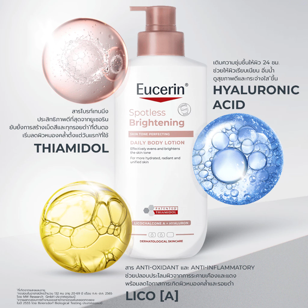 Eucerin SPOTLESS BRIGHTENING SKIN TONE PERFECTING BODY LOTION 400ml บอดี้โลชั่นบำรุงผิวกระจ่างใส thumbnail 8