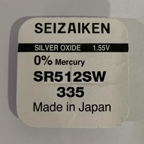 ถ่านกระดุม Seizaiken 335 / SR512SW  แบ่งจำหน่าย แบบ 1 ก้อน,5 ก้อน