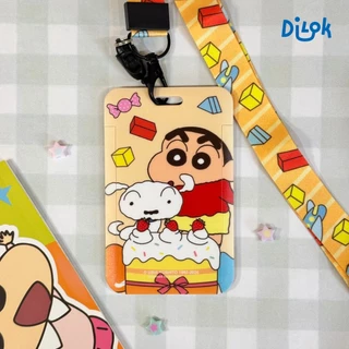 Crayon Shinchan ID Card Holder | ชินจัง ที่ใส่บัตร พร้อมสายคล้อง เหมาะสำหรับนักเรียน พนักงาน บัตรเครดิต บัตรโดยสาร