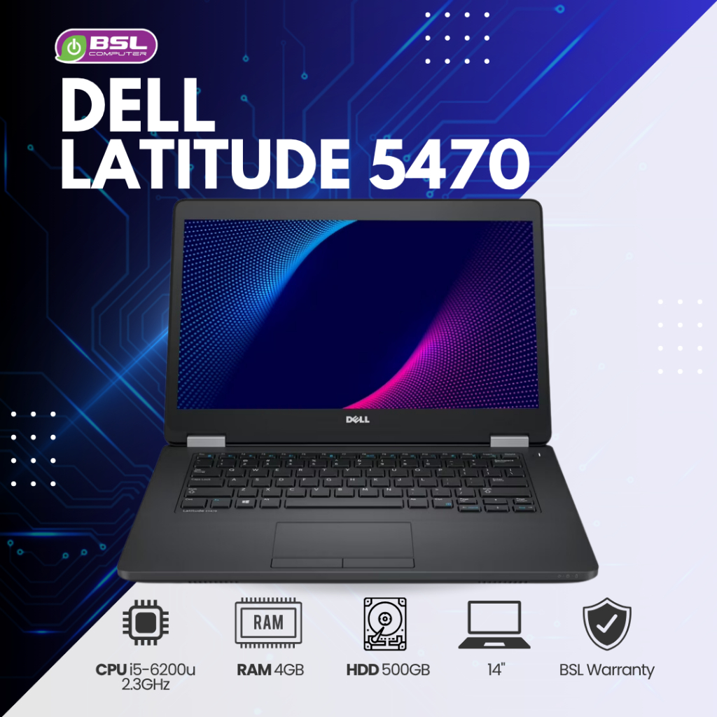 NoteBook Dell Latitude e5470 Laptop i5 gen 6 โน๊ตบุ๊คมือสอง NBมือสอง Usedlaptop