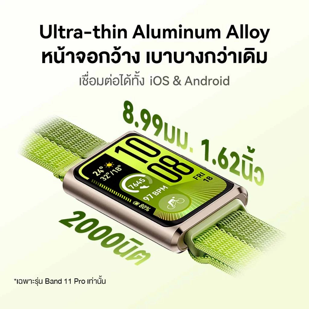 [6.30 | โค้ดลด 25%] HUAWEI Band 11 Series | สมาร์ทวอทช์ |หน้าจอสว่างคมชัดขนาดใหญ่ 1.62 นิ้ว thumbnail 3